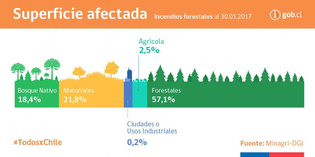 Gráfico de incendios forestales